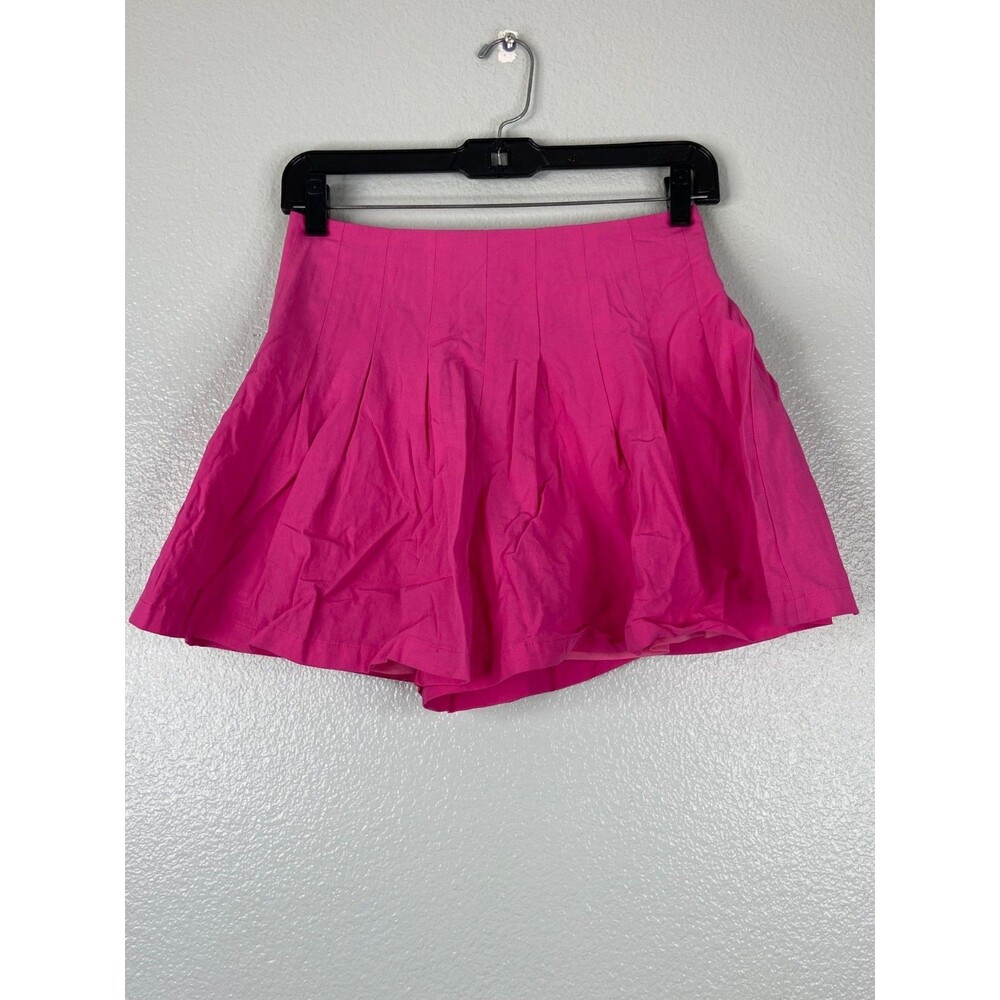 Loveriche Women Medium Pink Tennis Shorts Pleated Lined Casual Athletic